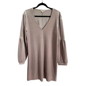 MADEWELL Velvet V-Neck Long Sleeve Dress